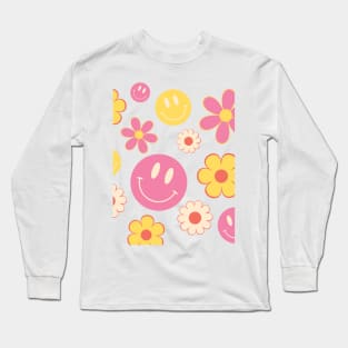 flower groovy pattern Long Sleeve T-Shirt